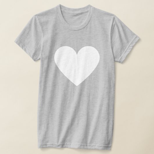 Einfaches Weißherz Moderne Liebe Graue Frauen T -  T-Shirt (Ablage )