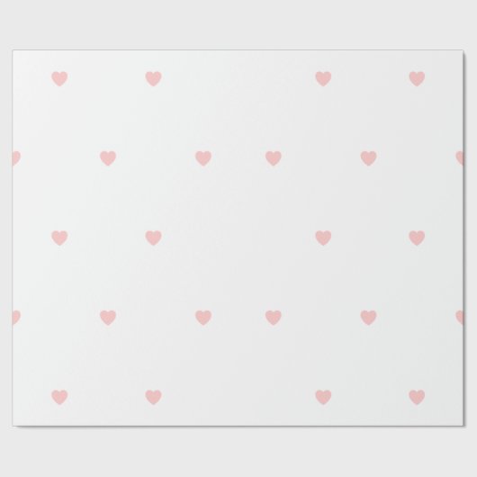 Einfaches Weißherz-Wrapping Paper Geschenkpapier (Saum)
