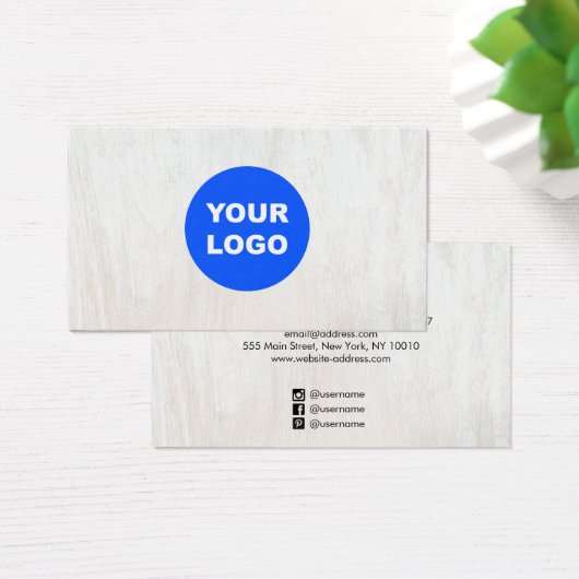 Einfaches Weißholz mit dem Logo (Schreibtisch)