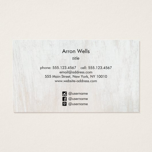 Einfaches Weißholz mit dem Logo (Rückseite)