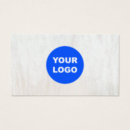 Einfaches Weißholz mit dem Logo