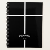 Einfaches Weißkreuz auf schwarz Planer (Vorderseite)