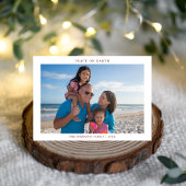 Einfaches Weltfrieden Weihnachts-Foto Feiertagskarte