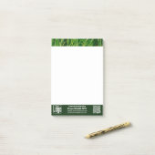 Einfaches Werbelogo CTA QR-Code Post-it Klebezettel (Auf Schreibtisch)