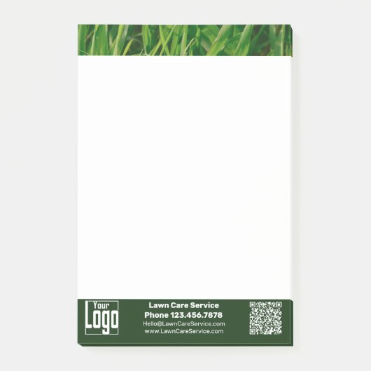 Einfaches Werbelogo CTA QR-Code Post-it Klebezettel (Vorderseite)