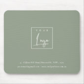 Einfaches Werbelogo von Saga Green Mousepad (Vorne)