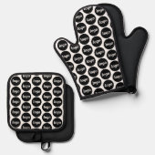 Einfaches Werbemuster für Logos Ofenhandschuh & Topflappen-Set (Vorderseite/Rückseite)