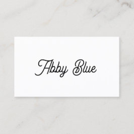 Einfaches Whimsikskript-Schriftart Visitenkarte