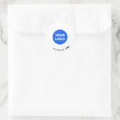 Einfaches White Add Your Logo Social Media Icon Runder Aufkleber (Tasche)