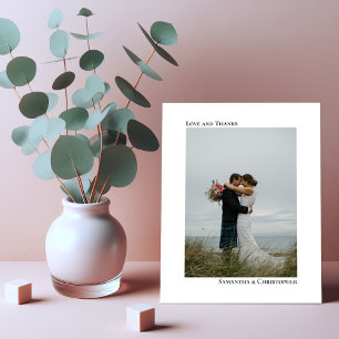 Einfaches White BUDGET Hochzeitsstift Foto Danke K