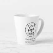 Einfaches White Business-Logo Milchtasse (Rechte Ecke)