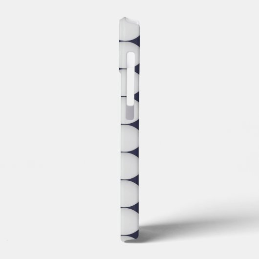 Einfaches White in Midnight Blue Case-Mate iPhone Hülle (Rückseite / Links)