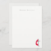 Einfaches White-Logo-Kreuz Mitteilungskarte (Vorne/Hinten)