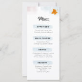Einfaches White Modern Wedding Menu (Vorderseite)