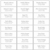 Einfaches White Wedding Guest Address Label (Vorderseite)