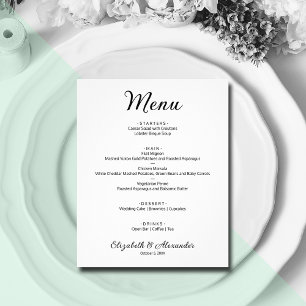 Einfaches White Wedding Menü