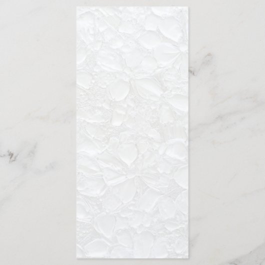 Einfaches White Wedding Menu Menükarte (Rückseite)