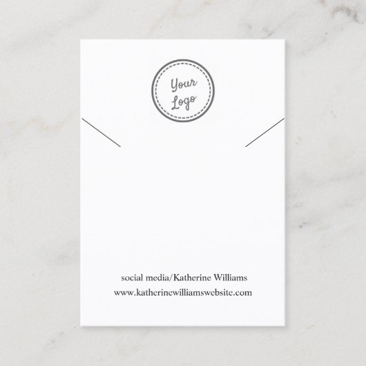 Einfaches Whitekklassedisplay |Logo hinzufügen Visitenkarte (Vorderseite)