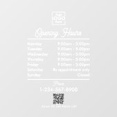 Einfaches Whitepaper zum Öffnen von Geschäftszeite Fensteraufkleber (Blatt)