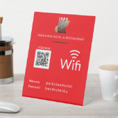 Einfaches WiFi-Netzwerkkennwort QR-Logo Red Pee Sockelschild (In SItu)