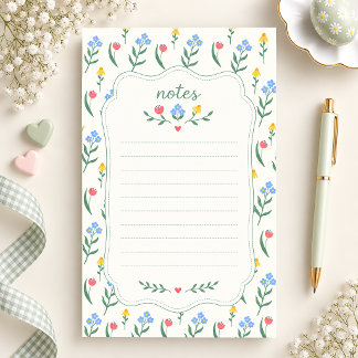Einfaches Wildblumen-Blumenmuster-Linienpapier Nr. Briefpapier