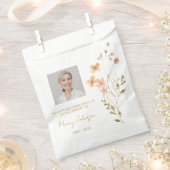 Einfaches Wildblumen-Foto-Trauer-Samen Geschenktütchen (Ausgeschnitten)
