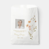 Einfaches Wildblumen-Foto-Trauer-Samen Geschenktütchen (Vorderseite)