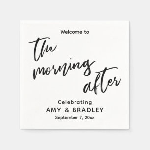 Einfaches Willkommen bei The Morning After Handsch Serviette
