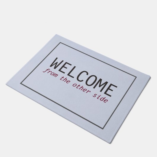 Einfaches Willkommen vom anderen Seite Fußmatte (Schrägansicht)