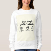 Einfaches Winter-Frauen-Sweatshirt Sweatshirt (Vorderseite)