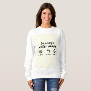 Einfaches Winter-Frauen-Sweatshirt Sweatshirt