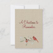 Einfaches Winter mit Lantern Hochzeitsantwort (Rückseite)