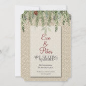 Einfaches Winter mit Laternenhochzeit Save The Date (Rückseite)