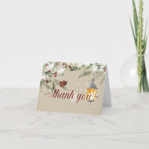Einfaches Winter mit Lattern Wedding Danke