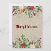 Einfaches Winter mit Weihnachts-Grüntönen Hochzeit Ankündigung (Rückseite)