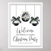 Einfaches Winter Weihnachts-Party Begrüßungszeiche Poster (Vorne)