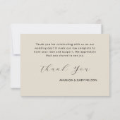 Einfaches Winterherz Hochzeit Vielen Dank Dankeskarte (Rückseite)