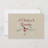 Einfaches Wintervergnügen mit Kardinal (Rückseite)