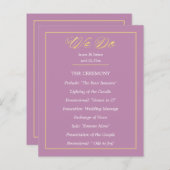 Einfaches WIR-Hochzeitsprogramm (Vorne/Hinten)