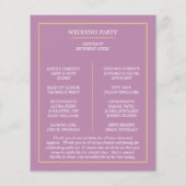 Einfaches WIR-Hochzeitsprogramm (Rückseite)