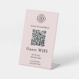 Einfaches WLAN-Passwort & Netzwerk   Geschäft QR-C Sockelschild