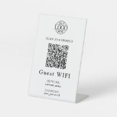 Einfaches WLAN-Passwort & Netzwerk | Geschäft- QR- Sockelschild (Vorderseite)