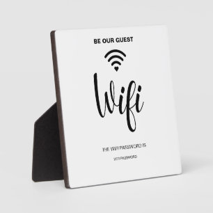Einfaches WLAN-Passwort Weiß Minimalistisch Fotoplatte