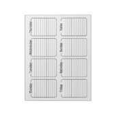 Einfaches Wöchentlicher Planer White Tear Away Kal Notizblock (Rotiert)