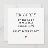 Einfaches Wohlgefallenes Vatertag vom Hund Feiertagskarte (Vorderseite)
