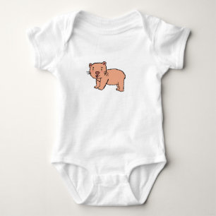 Einfaches Wombat-Baby-Top Baby Strampler