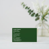 Einfaches Wort - Dunkelgrün Visitenkarte (Stehend Vorderseite)