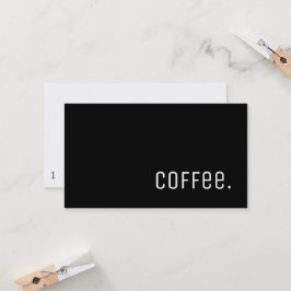 Einfaches Wort-dunkle Loyalitäts-Kaffee-Lochkarte Treuekarte