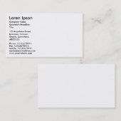 Einfaches Wort Visitenkarte (Vorne/Hinten)