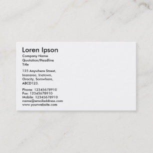 Einfaches Wort Visitenkarte